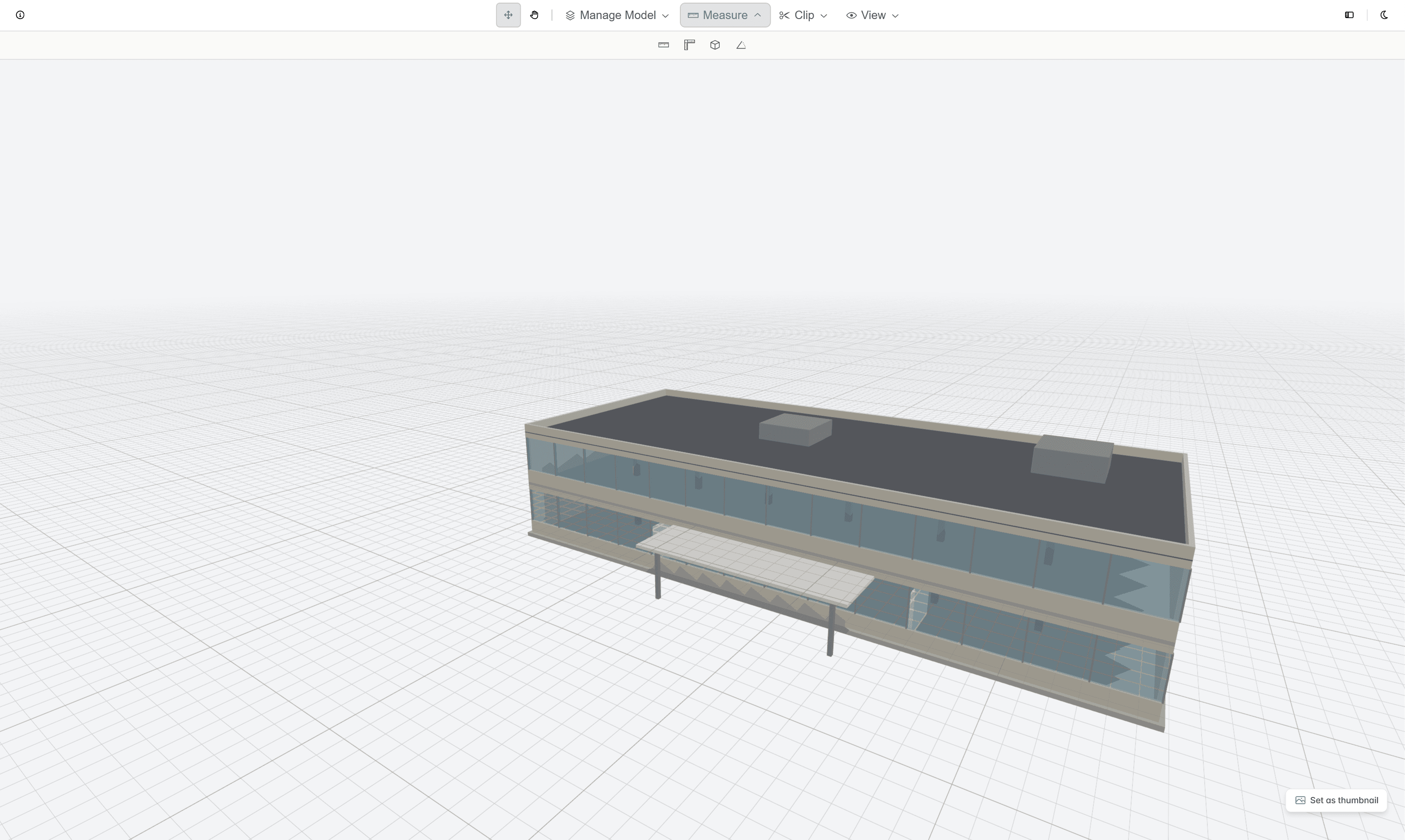 Measure ribbon with length, area, volume, and angle tools